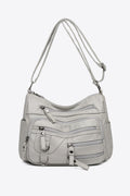 Stylish Multi-Pocket PU Leather Crossbody Bag - Handbags by Trendsi | Available at Handbags Specialist Headquarter