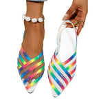 Point Toe Mesh Flats Sandals - Women Sander by Trendsi | Available at Handbags Specialist Headquarter