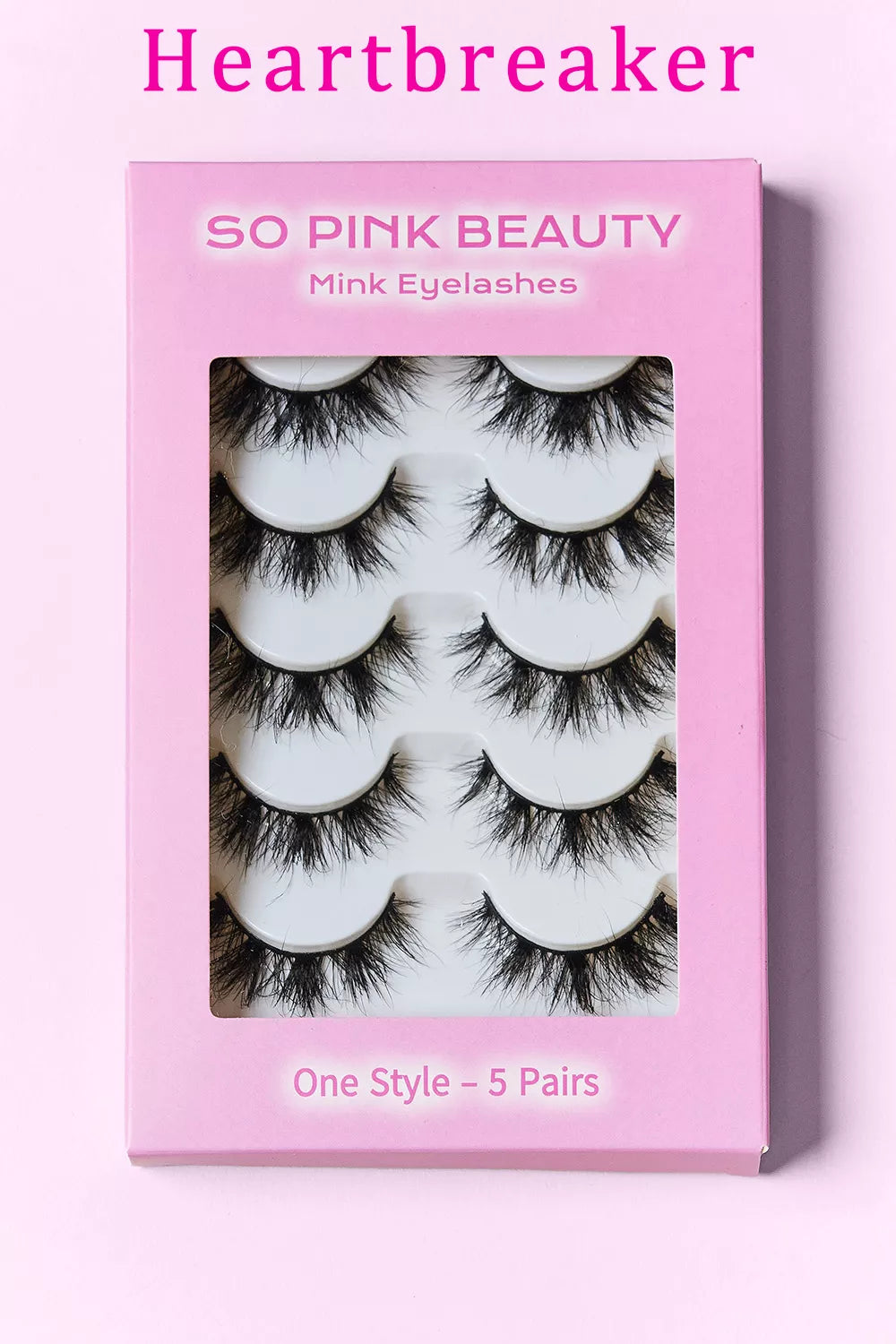 SO PINK BEAUTY Mink Eyelashes 5 Pairs - Sleepwear by Trendsi | Available at Handbags Specialist Headquarter