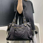 Women's Soft Leather Vintage Tote Bag Shoulder Messenger Bag - Shoulder Bag by Trendsi | Available at Handbags Specialist Headquarter