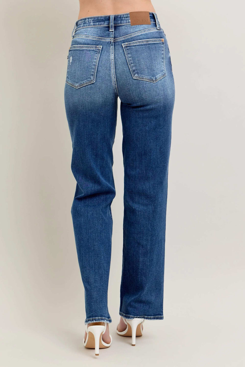 Judy Blue Full Size High Waist 90's Straight Leg Jeans Plus Size - Women / Jeans & Denim by Trendsi | Available at Handbags Specialist Headquarter