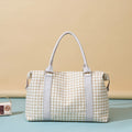 Houndstooth Canvas Travel Bag - travel-bag by Trendsi | Available at Handbags Specialist Headquarter