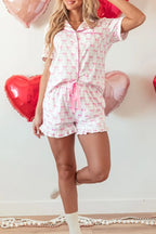 Bow Shirt and Shorts Lounge Set - Sleepwear by Trendsi | Available at Handbags Specialist Headquarter