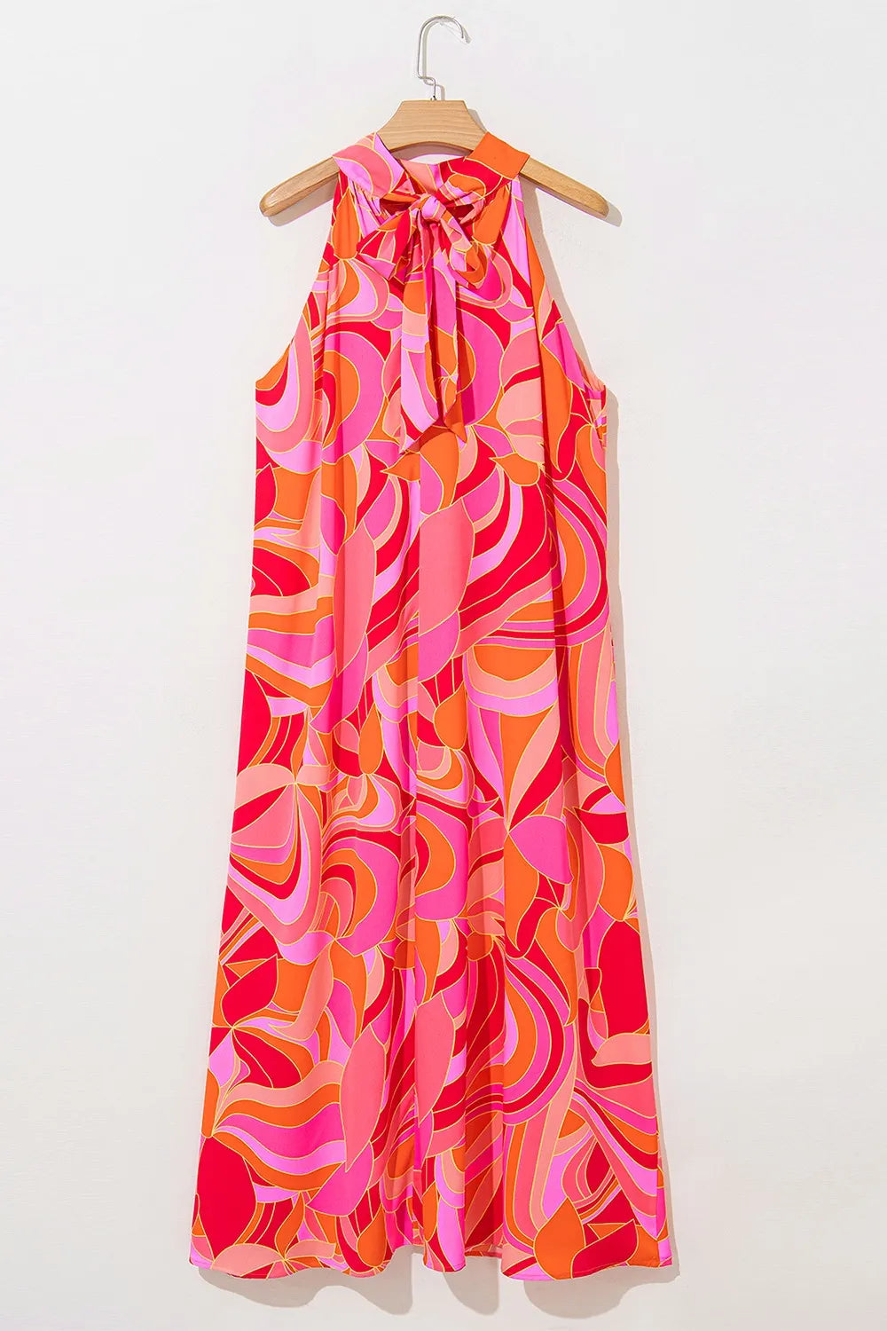 Contrast Grecian Neck Maxi Dress - Maxi Dress by Trendsi | Available at Handbags Specialist Headquarter