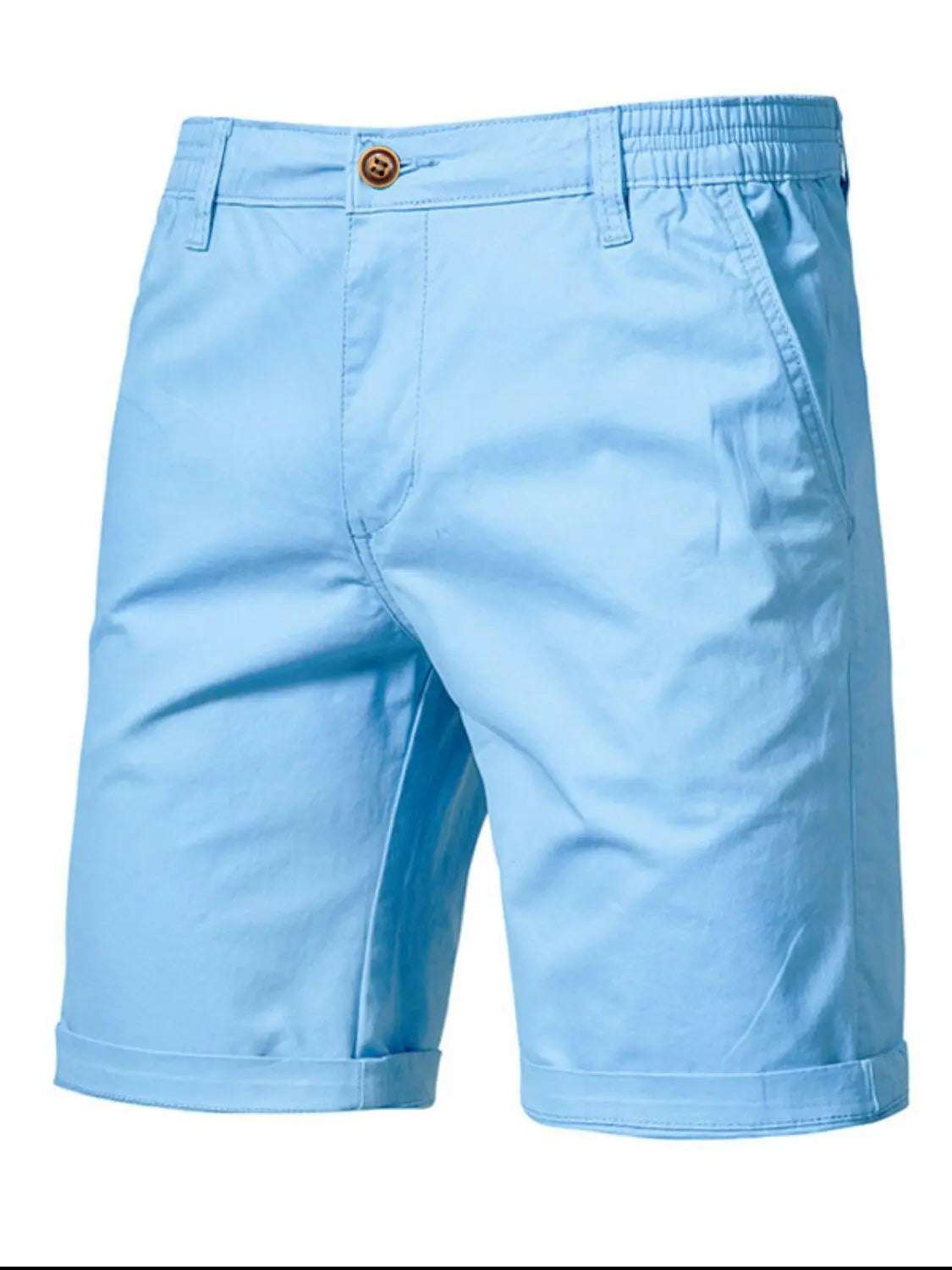 Men's Elastic Waist Shorts with Pockets - Men's Pants by Trendsi | Available at Handbags Specialist Headquarter