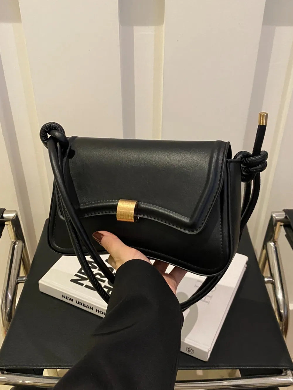 Knotted Strap PU Leather Handbag - handbags by Trendsi | Available at Handbags Specialist Headquarter