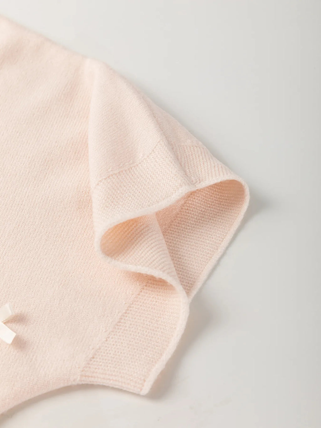 Pearl Embellished Bow Detail Short Sleeve Sweater - Tops by Trendsi | Available at Handbags Specialist Headquarter