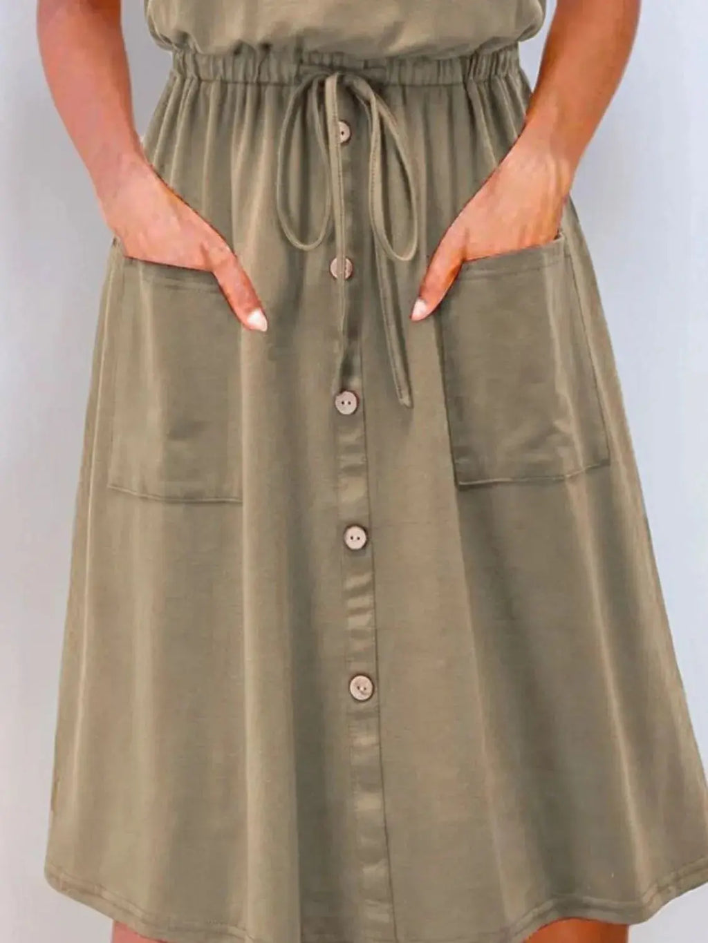 Full Size Round Neck Sleeveless Tank Dress Plus Size - Women Plus Size by Trendsi | Available at Handbags Specialist Headquarter