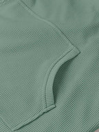 Slit Drawstring Waffle Knit Hoodie - Tops by Trendsi | Available at Handbags Specialist Headquarter