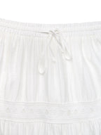 Lace Detail Elastic Waist Skirt - Skirts by Trendsi | Available at Handbags Specialist Headquarter