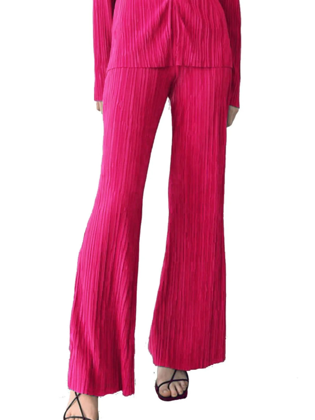 Texture Long Sleeve Top and Pants Lounge Set - Sleepwear by Trendsi | Available at Handbags Specialist Headquarter