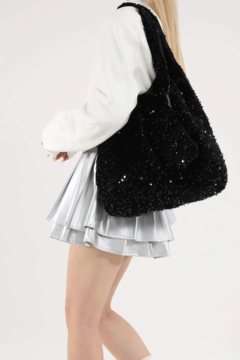 Sequin Polyester Handbag - Tote Bag by Trendsi | Available at Handbags Specialist Headquarter