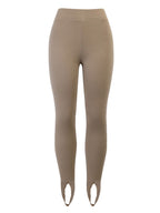 Ribbed Mid Waist Leggings - Leggings by Trendsi | Available at Handbags Specialist Headquarter