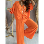 ChicEase: Women's V-Neck Lounge Set