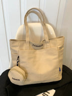 Canvas Tote Bag with Pouch - Tote Bag by Trendsi | Available at Handbags Specialist Headquarter