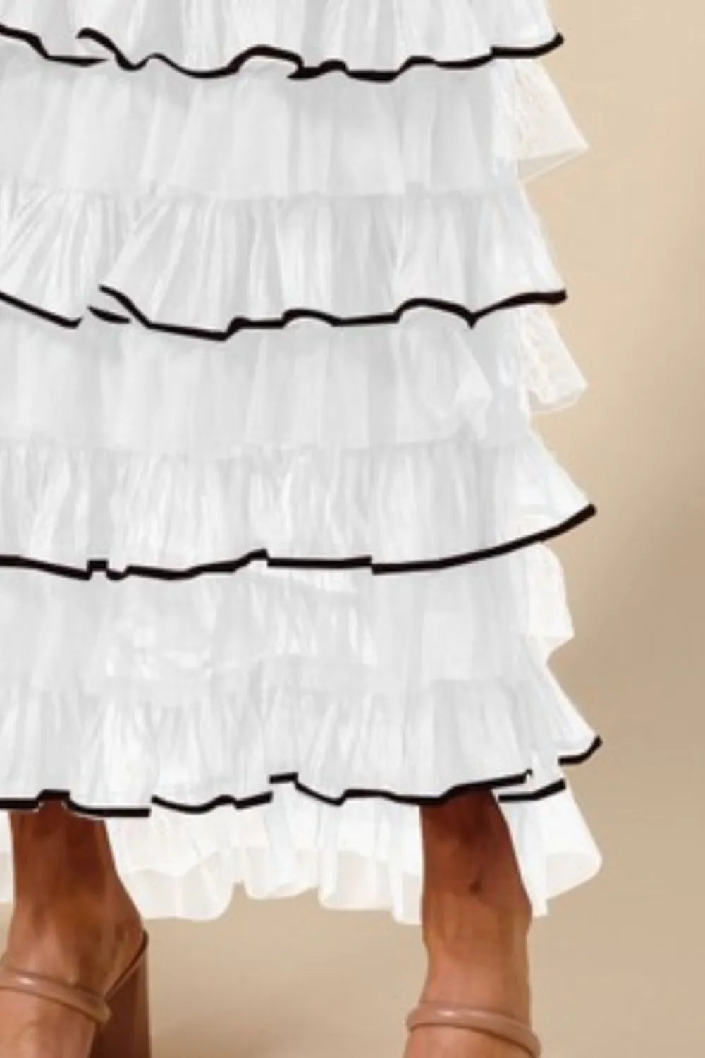 SO ME Layered Ruffled Tulle Maxi Skirt - Skirts by Trendsi | Available at Handbags Specialist Headquarter