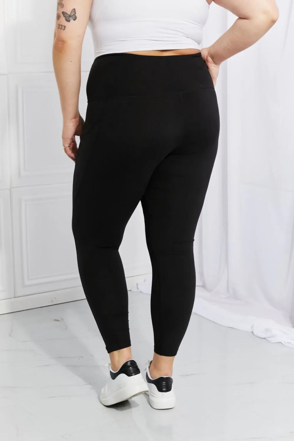 Leggings Depot Full Size Strengthen and Lengthen Reflective Dot Active Leggings - Leggings by Trendsi | Available at Handbags Specialist Headquarter
