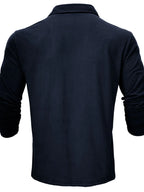 Men's Collared Neck Long Sleeve Polo - Men's Polo shirt by Trendsi | Available at Handbags Specialist Headquarter