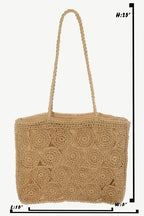 Fame Square Braided Pattern Tote Bag - Tote Bag by Trendsi | Available at Handbags Specialist Headquarter