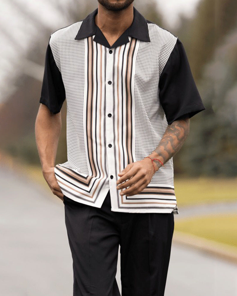 Big & Bold: Men's Short Sleeve Shirt & Pants Set