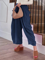Full Size Wide Leg Pants with Pockets - Women Pants by Trendsi | Available at Handbags Specialist Headquarter