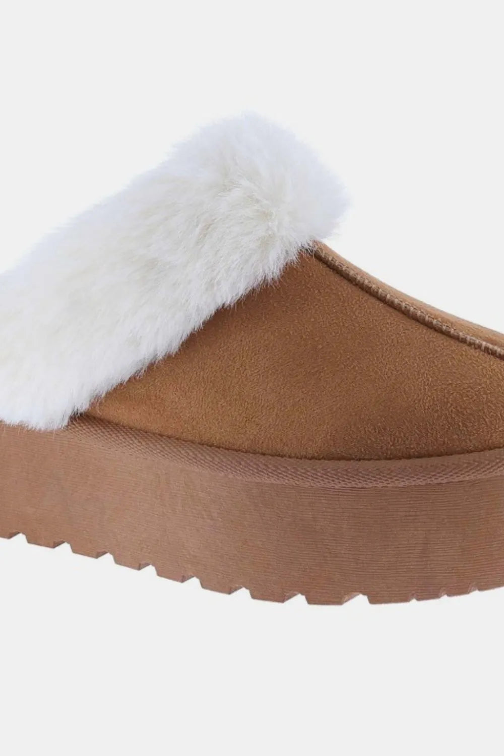 Weeboo Thick Bottom Fur Trim Snow Slippers -  by Trendsi | Available at Handbags Specialist Headquarter