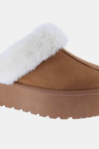 Weeboo Thick Bottom Fur Trim Snow Slippers -  by Trendsi | Available at Handbags Specialist Headquarter