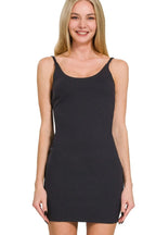 Zenana Ponte Spaghetti Strap Bodycon Mini Dress - Maxi Dress by Trendsi | Available at Handbags Specialist Headquarter