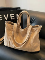 Corduroy Solid Large Tote Bag - Tote Bag by Trendsi | Available at Handbags Specialist Headquarter