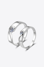 Moissanite Rhodium-Plated Ring - Women Sandals by Trendsi | Available at Handbags Specialist Headquarter