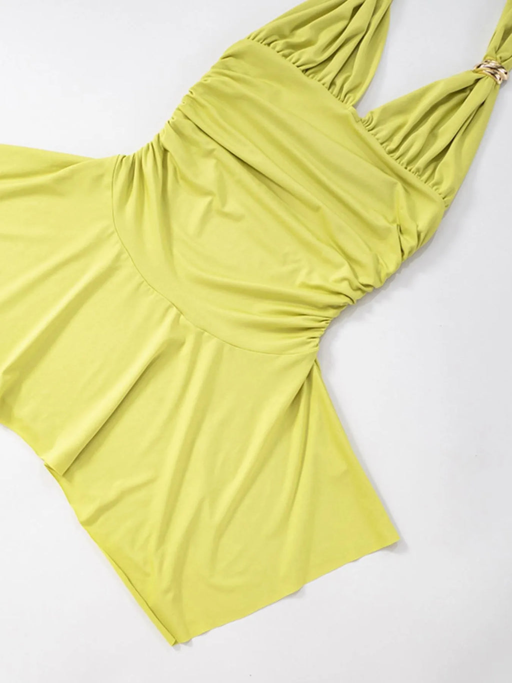 Ruched Halter Neck Bodycon Mini Dress - Maxi Dress by Trendsi | Available at Handbags Specialist Headquarter