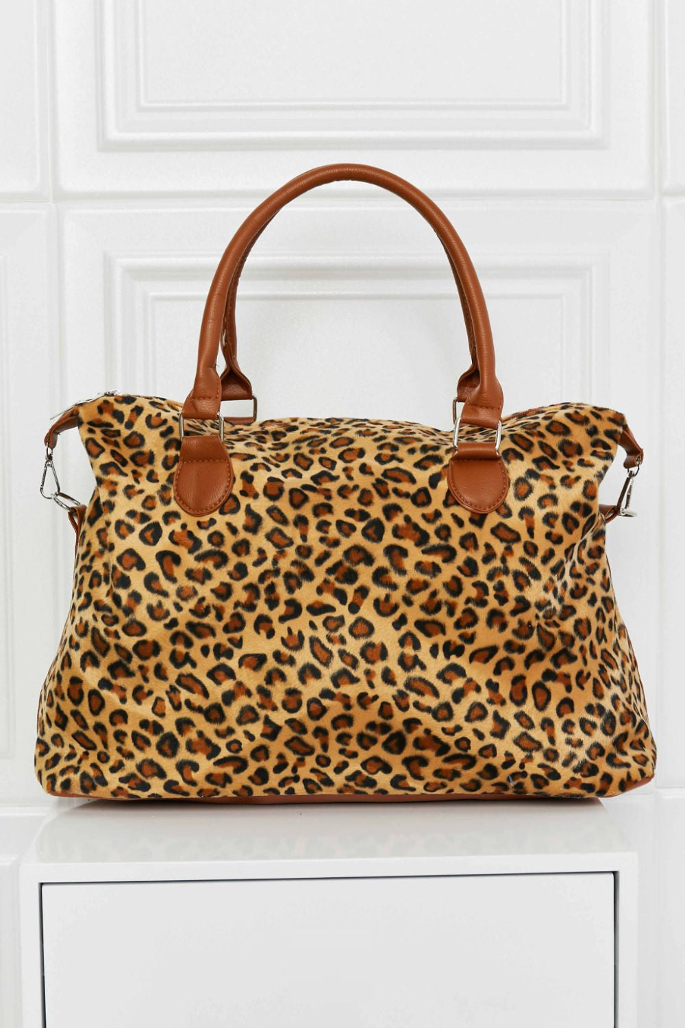 Animal Print Brushed Weekender Bag - Weekender Bag by Trendsi | Available at Handbags Specialist Headquarter