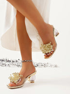 Bead Embellished Clear Strap Sandals - Women Sandals by Trendsi | Available at Handbags Specialist Headquarter