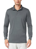 Long Sleeve Collared Neck Polo Shirt - Men's Polo shirt by Trendsi | Available at Handbags Specialist Headquarter