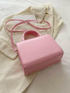 Raw Hem Denim PU Leather Handbag - Tote Bag by Trendsi | Available at Handbags Specialist Headquarter