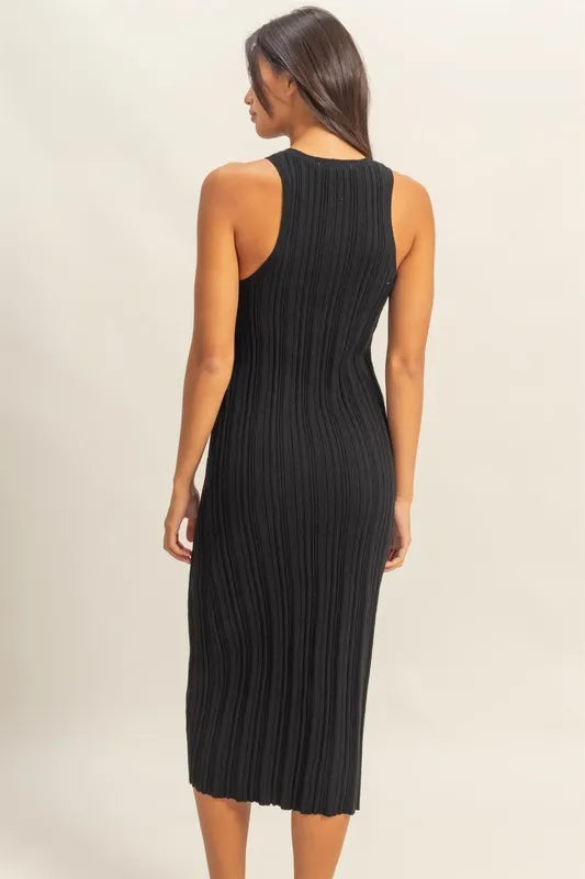 HYFVE Round Neck Bodycon Ribbed Knit Dress - Maxi Dress by Trendsi | Available at Handbags Specialist Headquarter