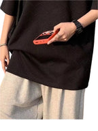 Men's Full Size Round Neck Half Sleeve T-Shirt Plus Size - Men's T-Shirt by Trendsi | Available at Handbags Specialist Headquarter