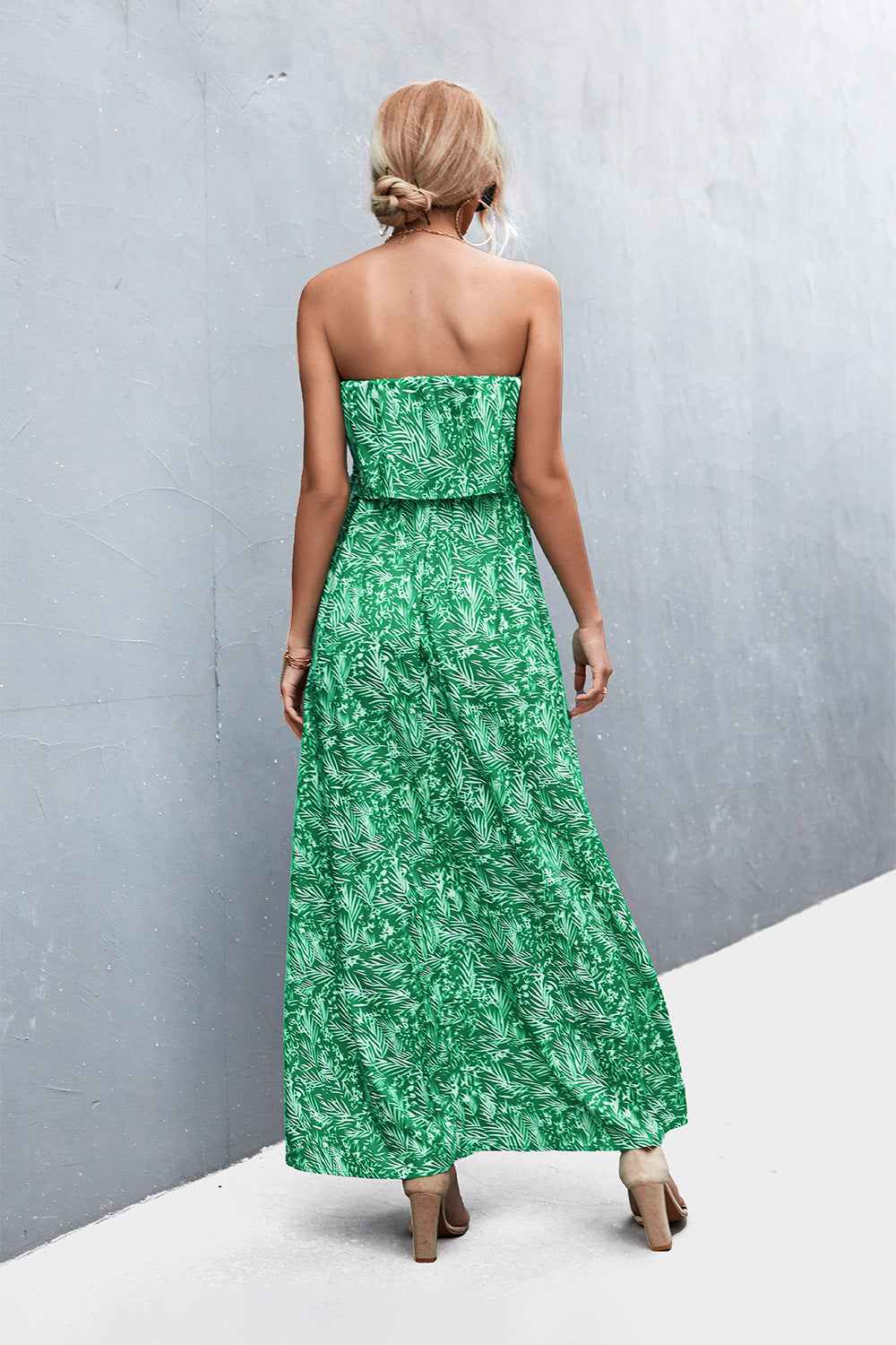 Strapless Split Maxi Dress - Maxi Dress by Trendsi | Available at Handbags Specialist Headquarter