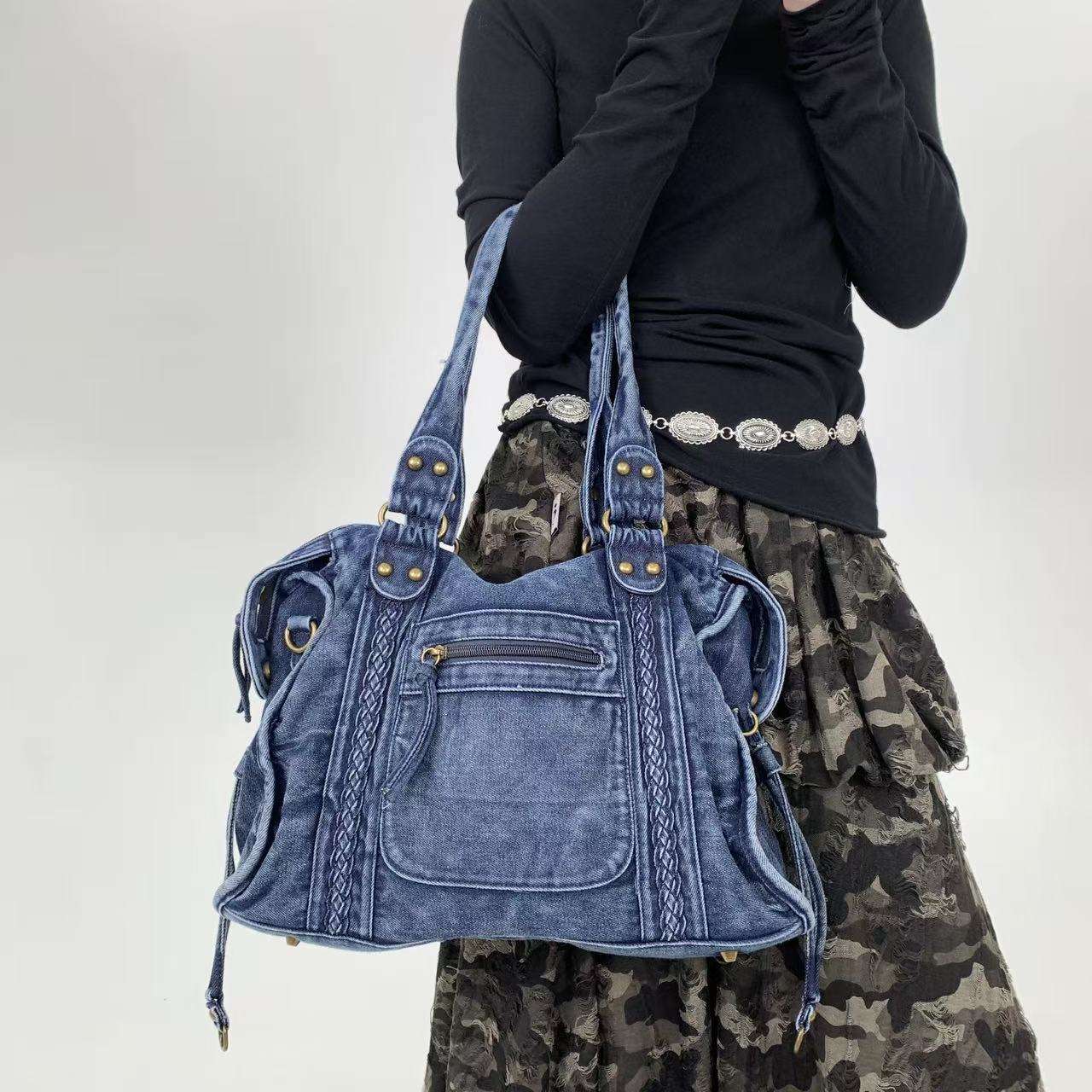 Women's Soft Leather Vintage Tote Bag Shoulder Messenger Bag - Shoulder Bag by Trendsi | Available at Handbags Specialist Headquarter