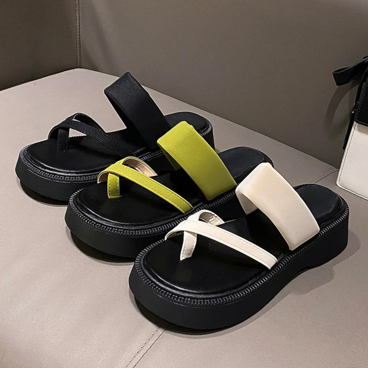 Multi-Strap Platform Sandals - Women Sandals by Trendsi | Available at Handbags Specialist Headquarter