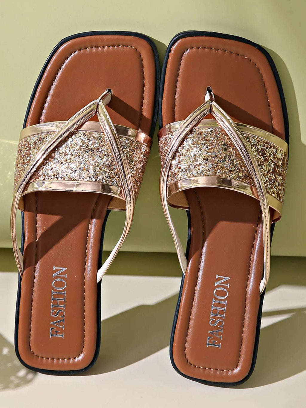 Glitter Cross-Strap Sandals - Women Sandals by Trendsi | Available at Handbags Specialist Headquarter