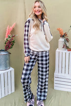 And The Why Drawstring Hooded Top and Plaid Pants Lounge Set - Sleepwear by Trendsi | Available at Handbags Specialist Headquarter