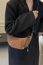 PU Leather Strap Suede Shoulder Bag - Handbags by Trendsi | Available at Handbags Specialist Headquarter