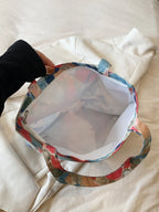 Printed Canvas Handbag with Zipper - Handbags by Trendsi | Available at Handbags Specialist Headquarter