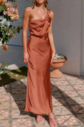 One Shoulder Sleeveless Maxi Dress - Maxi Dress by Trendsi | Available at Handbags Specialist Headquarter