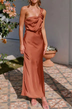 One Shoulder Sleeveless Maxi Dress - Maxi Dress by Trendsi | Available at Handbags Specialist Headquarter