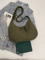 Ribbed Adjustable Strap Shoulder Bag - Handbags by Trendsi | Available at Handbags Specialist Headquarter