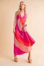 Aemi+Co Color Block Sleeveless Maxi Dress - Maxi Dress by Trendsi | Available at Handbags Specialist Headquarter