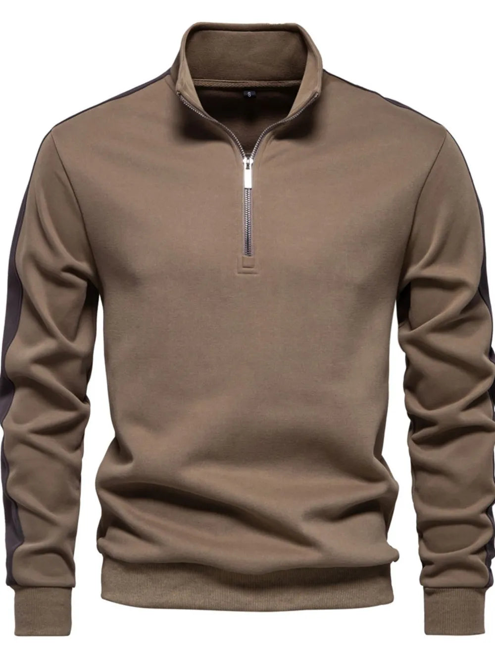 Men's Contrast Striped Long Sleeve Sweatshirt - Men's Sweatshirts by Trendsi | Available at Handbags Specialist Headquarter