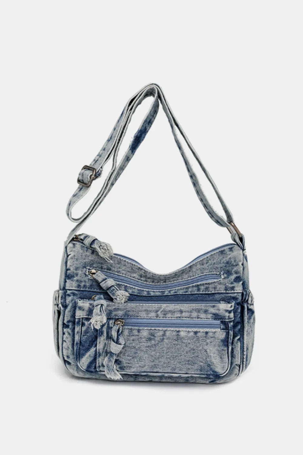 Adjustable Strap Denim Crossbody Bag - Handbags by Trendsi | Available at Handbags Specialist Headquarter